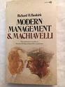 Modern Management and Machiavelli