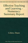 Effective Teaching and Learning  Numeracy Summary Report