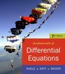 Fundamentals of Differential Equations R Kent Nagle Edward B Saff Arthur David Snider