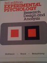 Experimental Psychology Research Design and Analysis
