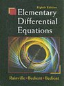 Elementary Differential Equations