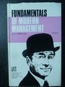 Fundamentals of Modern Management