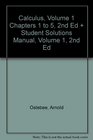 Calculus Volume 1 Chapters 1 To 5 Second Edition And Student Solutions Manual Volume 1 Second Edition