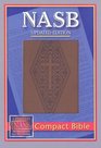 NASB Compact Bible Brown Diamond/Cross LT