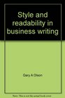 Style and readability in business writing A sentencecombining approach