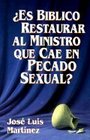 Es Biblico Restaurar Al Ministro Que Cae En Pecado Sexual / Is It Biblical to Restore the Minister Who Has Fallen in Sexual Immorality