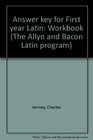 Answer key for First year Latin Workbook
