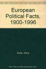 European Political Facts 19001996