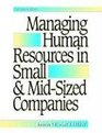 Managing Human Resources in Small  MidSized Companies