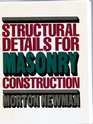 Structural Details for Masonry Construction