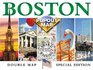 Boston Popout Map Greater  Downtown Boston Beacon Hill Harvard Square Subway