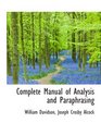 Complete Manual of Analysis and Paraphrasing