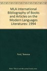1994 Mla International Bibliography of Books and Articles on the Modern Languages and Literatures British and Irish Commonwealth English Caribbean and American Literatures