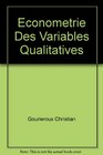 Econometrie des variables qualitatives