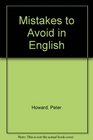 Mistakes to Avoid in English