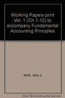 Working Papers Print Vol 1  to Accompany Fundamental Accounting Principles