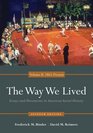 The Way We Lived Essays and Documents in American Social History Volume II 1865  Present