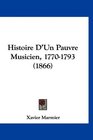 Histoire D'Un Pauvre Musicien 17701793