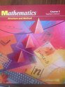 Mathematics Structure and Method Course 2 California Teachers Edition