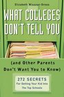 What Colleges Don't Tell you  272 Secrets for Getting Your Kid into the Top Schools