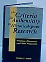 Criteria for Authenticity in Historical Jesus Research