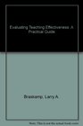 Evaluating Teaching Effectiveness A Practical Guide