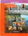Discovering Algebra  Solutions Manual