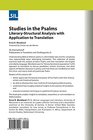 Studies in the Psalms LiteraryStructural Analysis with Application to Translation