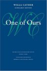 One of Ours (Willa Cather Scholarly Edition)