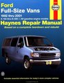 Ford Full Size Vans Automotive Repair Manual 19922001