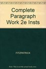 COMPLETE PARAGRAPH WORK 2E INSTS