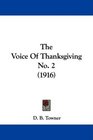 The Voice Of Thanksgiving No 2