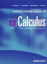 Calculus Texas Instruments Technical Resource Manual Volume 1 For Ti81ti82 and Ti85 Calculators