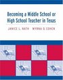Becoming a Middle School or High School Teacher in Texas