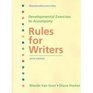 Rules for Writers Developmental Exercises Developmental Exercises