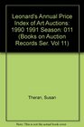 Leonard's Annual Price Index of Art Auctions  19901991 Season
