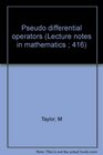 Pseudo differential operators