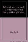 Educational research Competencies for analysis  application
