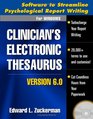 Clinician's Electronic Thesaurus Version 60 Software to Streamline Psychological Report Writing