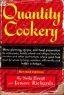 Quantity Cookery Menu Planning and Cooking for Large Numbers