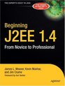 Beginning J2EE 14 From Novice to Professional