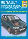 Renault Megane and Scenic Petrol and Diesel Service and Repair Manual 1996 to 1999