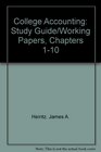 College Accounting Study Guide/Working Papers Chapters 110
