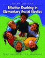 Effective Teaching in Elementary Social Studies Fifth Edition