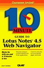 10 Minute Guide to Lotus Notes 45 Web Navigator