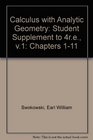 Calculus with Analytic Geometry Student Supplement to 4re v1 Chapters 111
