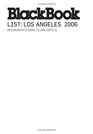 BlackBook List Los Angeles: 2006 (BlackBook List series)