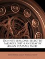 Donne's sermons selected passages with an essay by Logan Pearsall Smith
