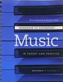 Workbook t/a Music in Theory and Practice Volume I