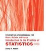 Study Guide/Solutions Manual for Introduction to the Practice of Statistics